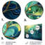 Encre brillante verte et jaune II - Collages abstraits, art mural en métal MT131613-1338277549