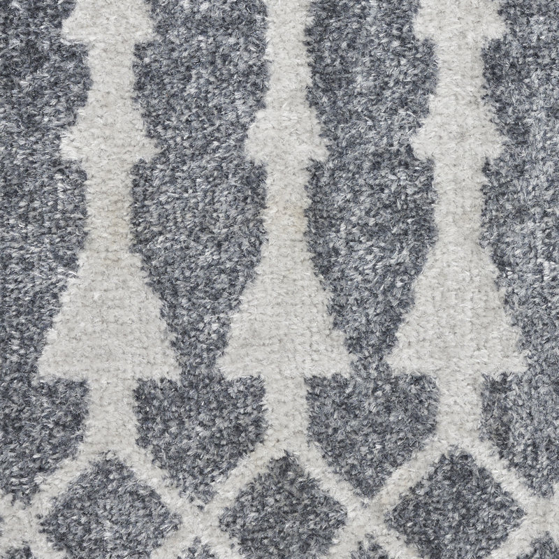 Dakota Fields Burrillville Machine Washable Denim Bohemian Indoor Rug, Rectangle 3'3" x 5'