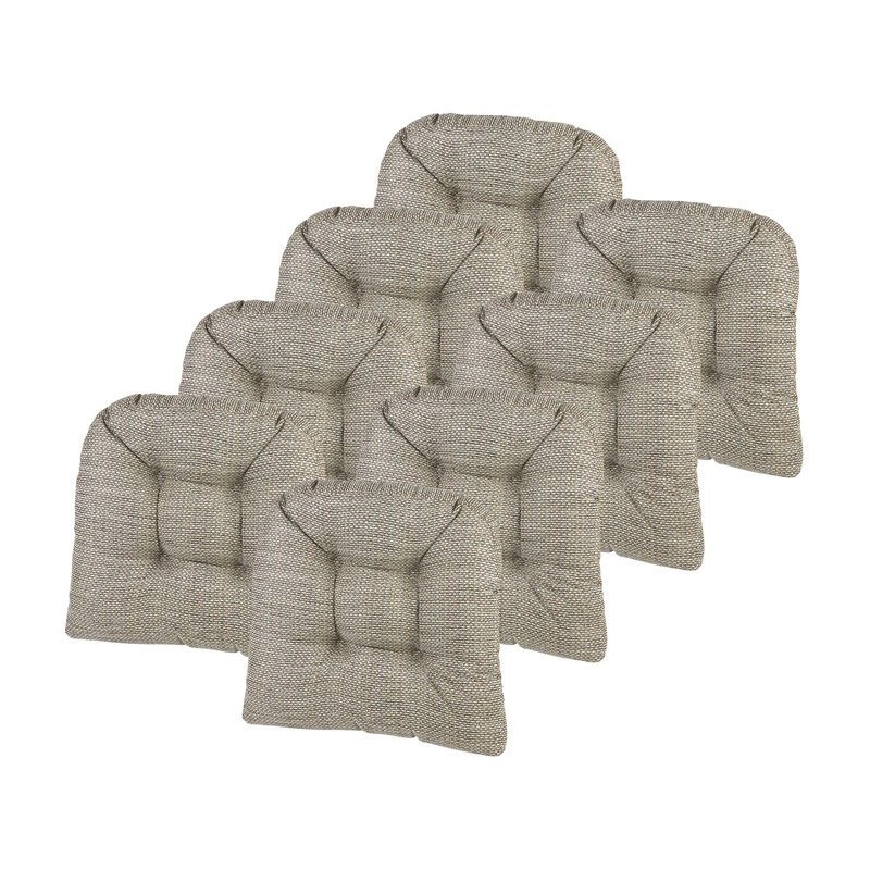 Non-Slip Dining Room And Kitchen Seat Cushions, 15 X 15 X 3 Inches, Natural