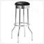 Ensemble de 2 tabourets de bar rétro et modernes avec sièges en similicuir et pieds chromés pour plus de confort et de style-325048951