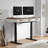 Isamu Adjustable Height Solid Wood Steel Writing Desk