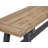 Morones Rectangular Outdoor Bench in Solid Reclaimed Teak with Picnic Style Black Aluminum Legs