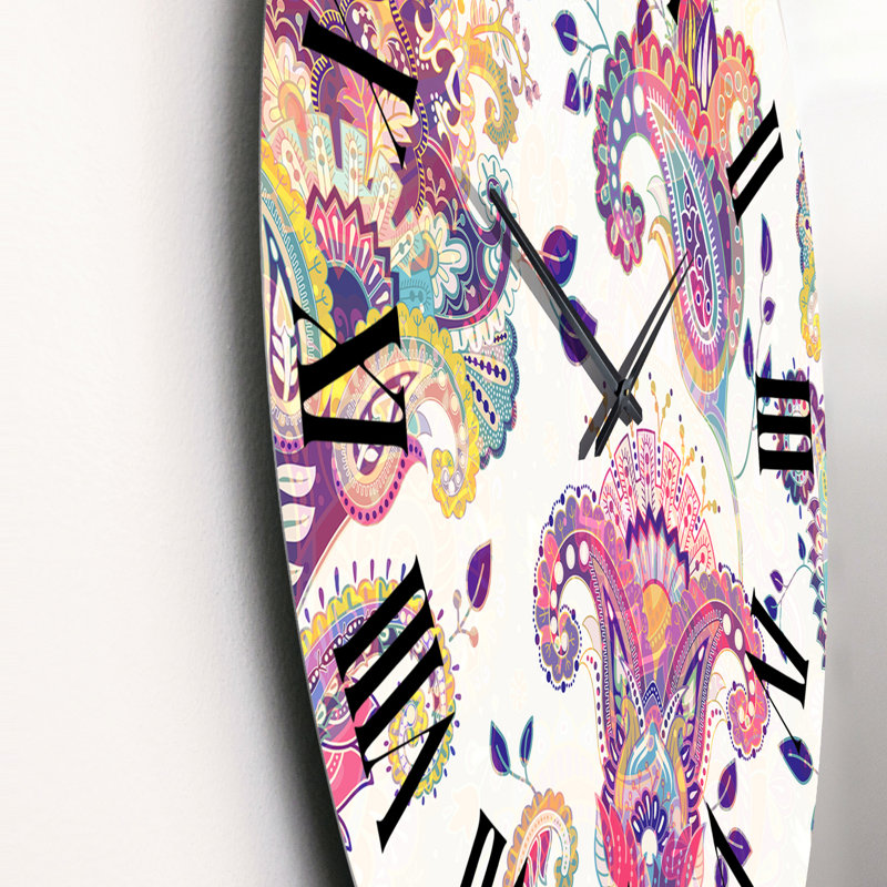 Jacobais Paisley Design - horloge murale scandinave, Moyen