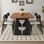 Medieval style solid wood rectangular dining set