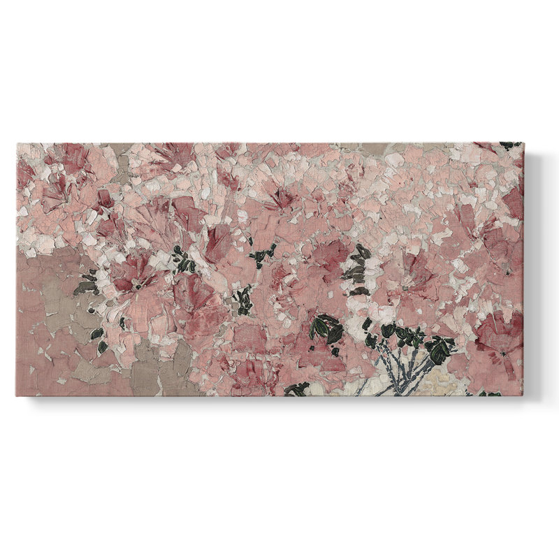 Botanical Series-CECXCVI- Toile tendue avec châssis encadré - Prêt à être accroché, H 25 po x l 49 po, Doré