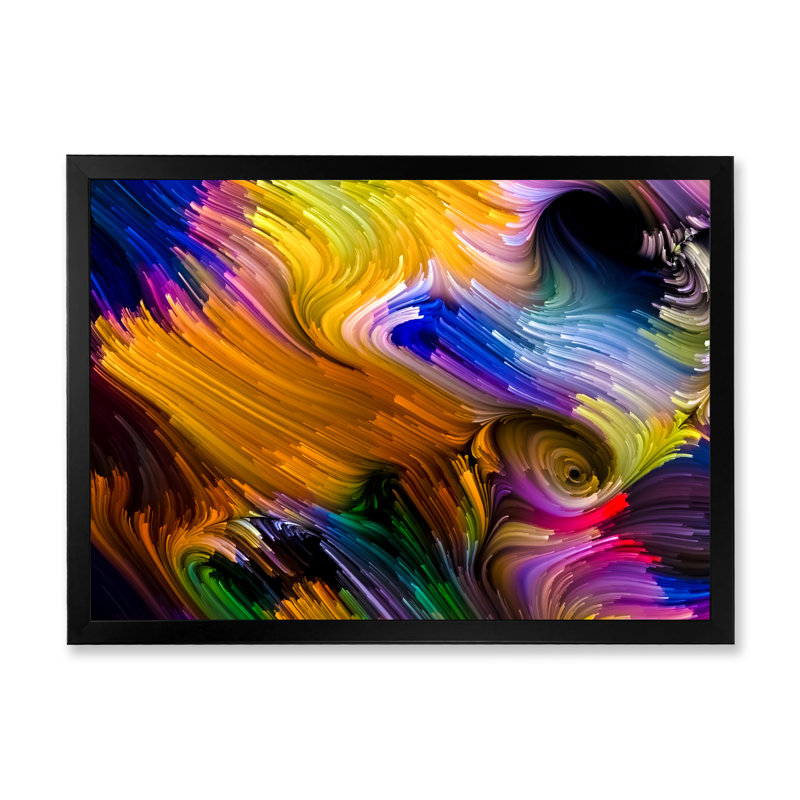 «Living Liquide Art VII», reproduction sur toile encadrée, Cadre photo noir, H 12 po x l 20 po x P 1 po