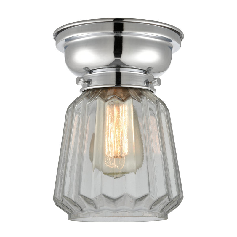 Plafonnier encastré 1 lumière 6,25 po Vinson, Mercure, Nickel poli, Ampoule DEL 6 watts Vinage
