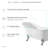 Caché Single Slipper, Clawfoot Soaking Acrylic Bathtub-59226969