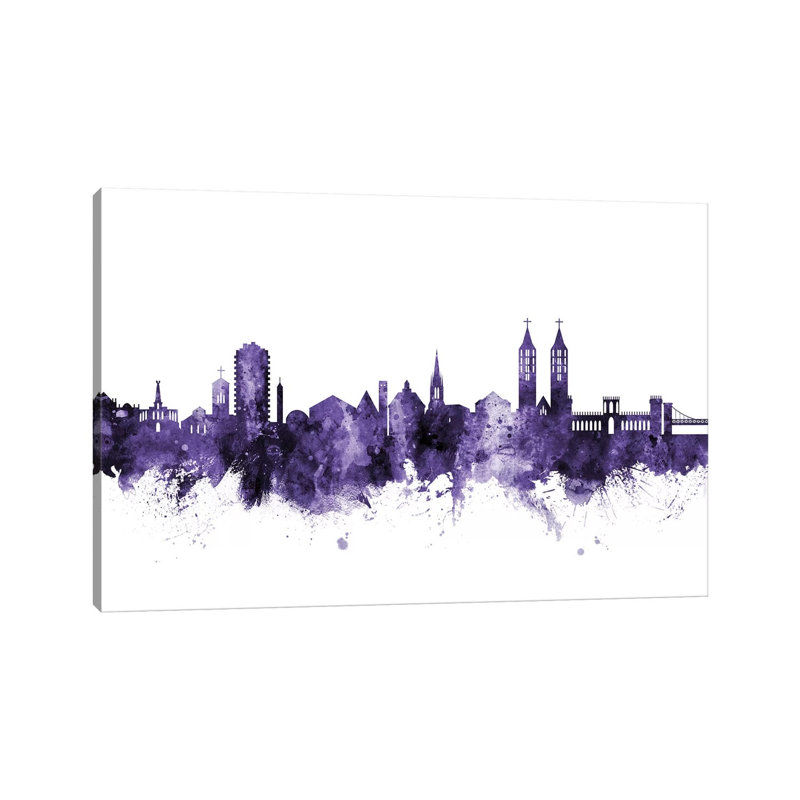 Kassel, Germany Skyline by Michael Tompsett - Wrapped Canvas Gallery-Wrapped Canvas Giclée, 20.32 cm H x 30.48 cm W