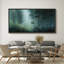 «Blue Bamboo Forest at Dusk», impression sur toile encadrée pour décor zen et asiatique-115271075-115271074