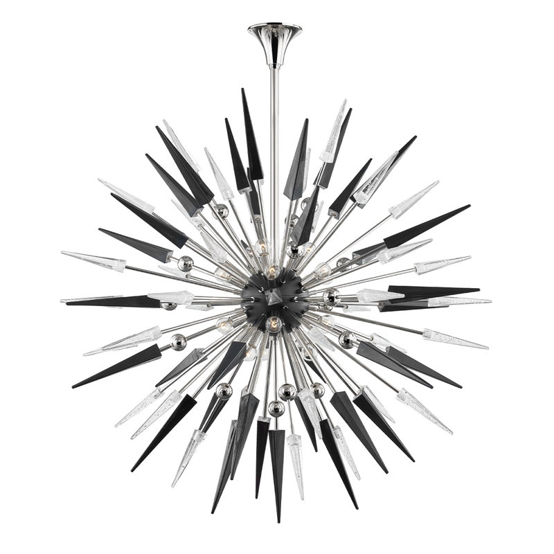 Sparta 12 - Light Sputnik Sphere Chandelier, Polished Nickel, 12 - Lights