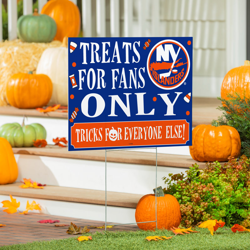 Enseigne de cour des Bruins de Boston, friandises d'Halloween pour les fans, New York Islanders