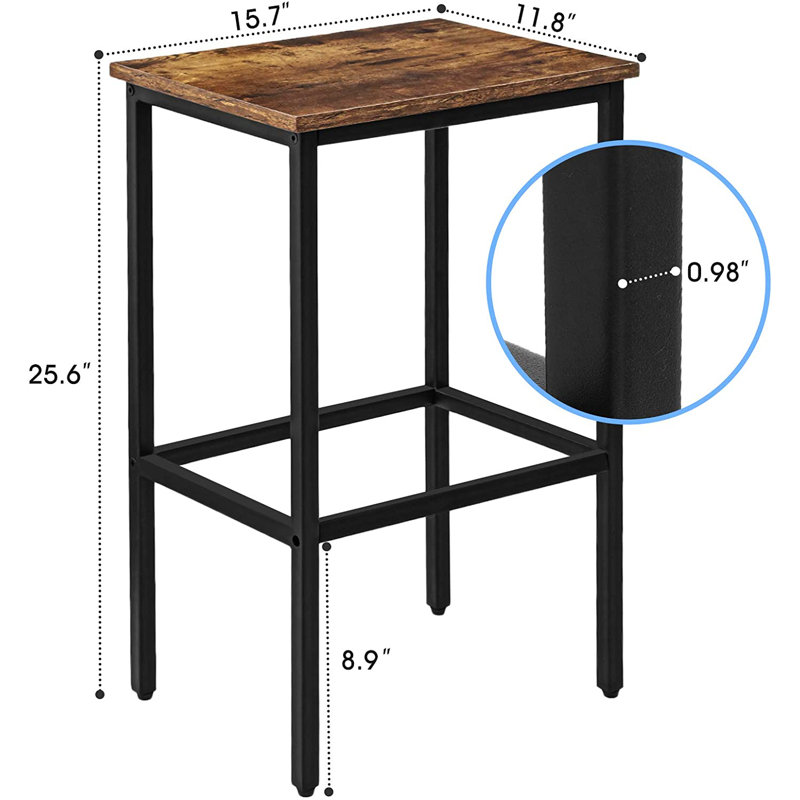 Eva-Maria Counter Stool with Metal Frame (Set of 2)