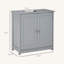 Armoire de rangement à piédestal Kleankin, armoire de meuble-lavabo, armoire de salle de bain sous évier avec découpe en U et tablette interne réglable-102308914