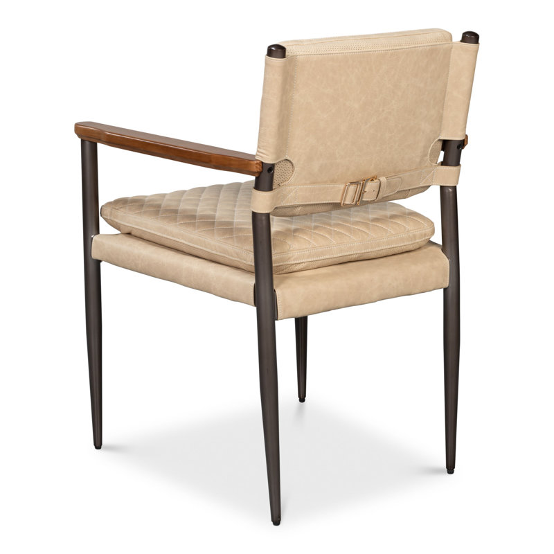The Harley Leather Arm Chair, Cappuccino White