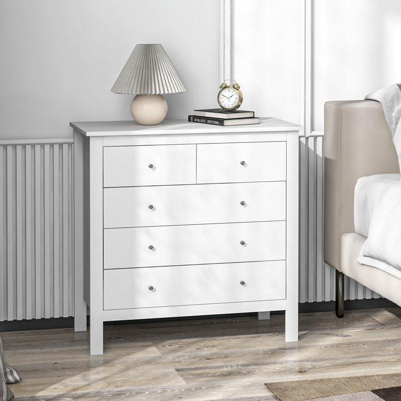Nieto 79 cm W Chest of 5 Drawers