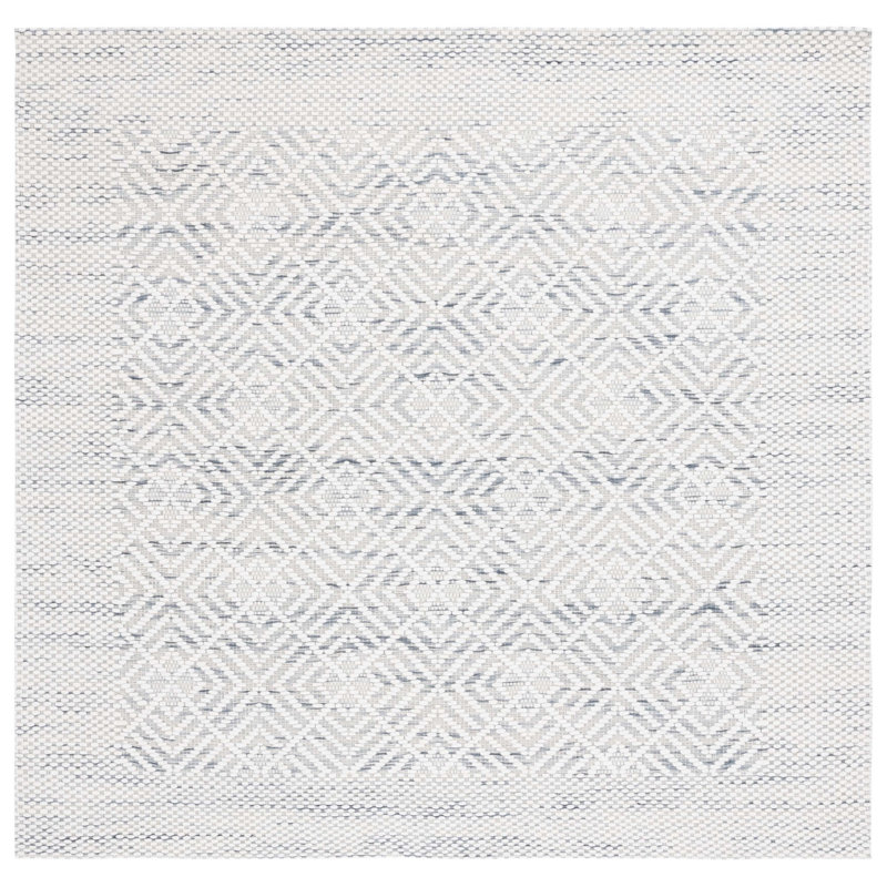 Demekia Hand Woven Performance Geometric Rug, Square 6'