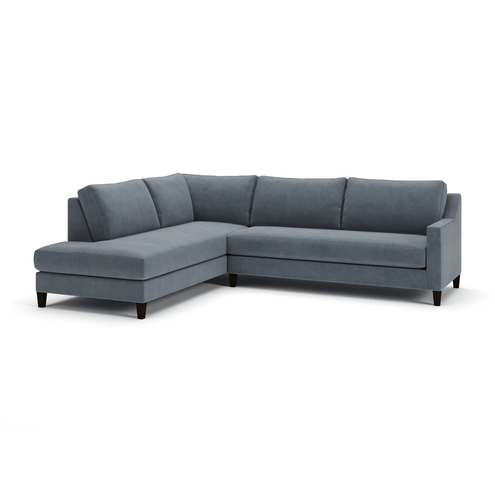 Marlowe Chaise Sectional, Left Hand Facing, Bella Forest