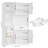 Nechemya 71.1" Freestanding Bathroom Cabinet with Center Drawer, Wood Storage Bathroom Cabinet with 5 Doors, White-595078159
