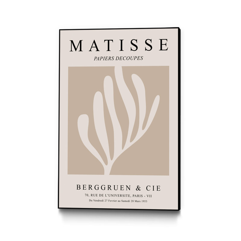 Toile encadrée beige découpée