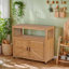Ensemble de table de bar en bois avec rangement et buffet