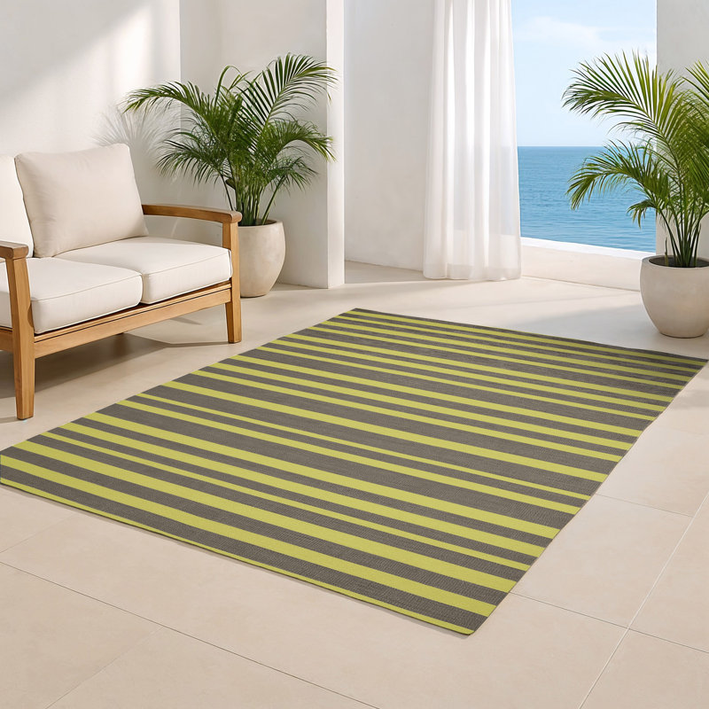 Tapis intérieur / extérieur brun HorizontalStripes, Rectangle 4pi x 6 pi