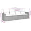 Ensemble de canapé modulaire en rotin PE noir 4 pièces Vidaxl
