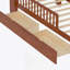 Lit simple avec rangement pour tête de lit et tiroirs sous le lit, garde-corps à trois côtés pour un sommeil sécuritaire et confortable dans n'importe quelle chambre-778225685