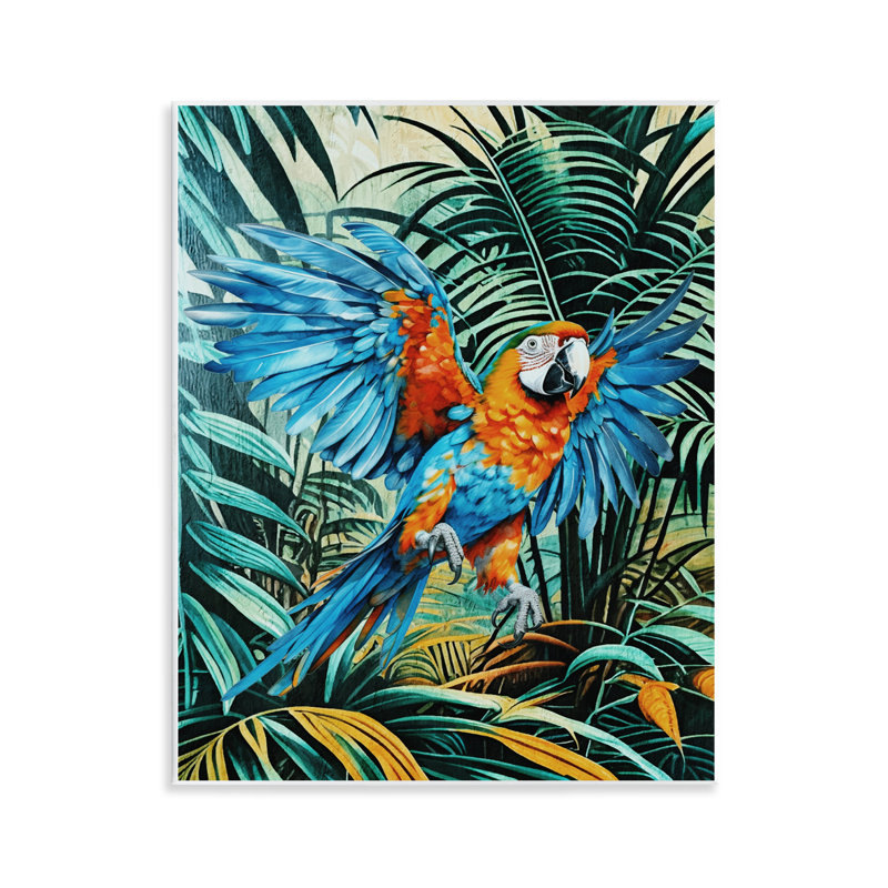 Art mural Macaw en vol par Karen Smith