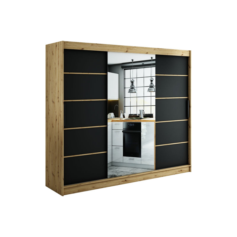 Lianne Manufactured Wood Wardrobe, 200cm H x 150cm W x 62cm D