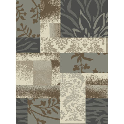 Gris Touffeté/crème Tapis décoratif