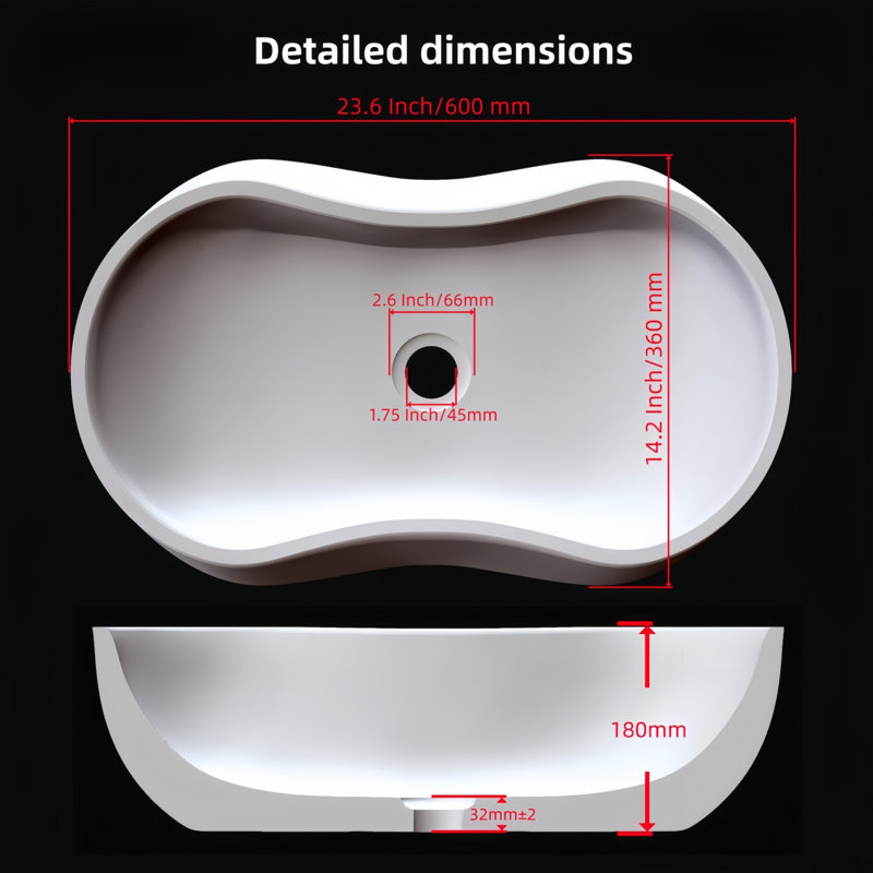 Natural Marble Bathroom Vessel Sink with Wavy Design and Polished Finish, Golden Beige