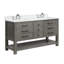 Ensemble de meuble-lavabo double 61 po Plante