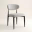 Chaise de salle à manger moderne rembourrée avec dossier incurvé et pieds en métal (lot de 2)-1673011264-1673011266-1673011270