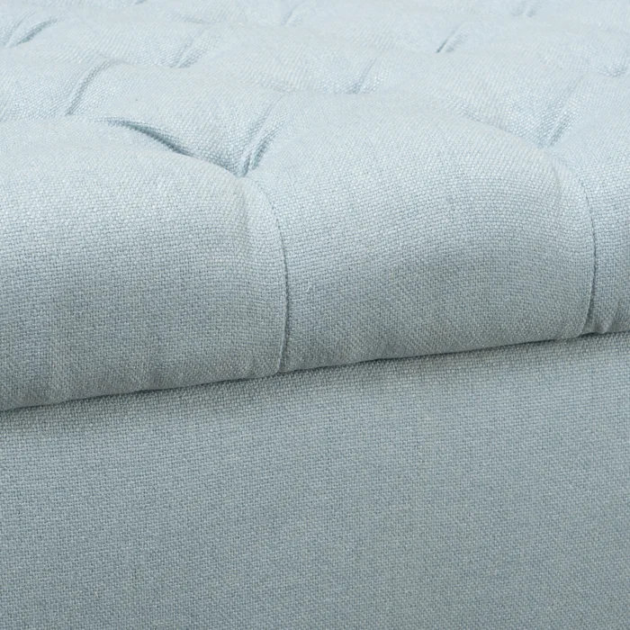 Claxton Upholstered Flip top Storage Bench 50.00” W x 19.50” D x 20.50” H BUTTON TUFTED DIAMOND STITCH