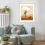 «Southwest Cactus Landscape» par Little Dean, reproduction d'art encadrée sur bois-112833649