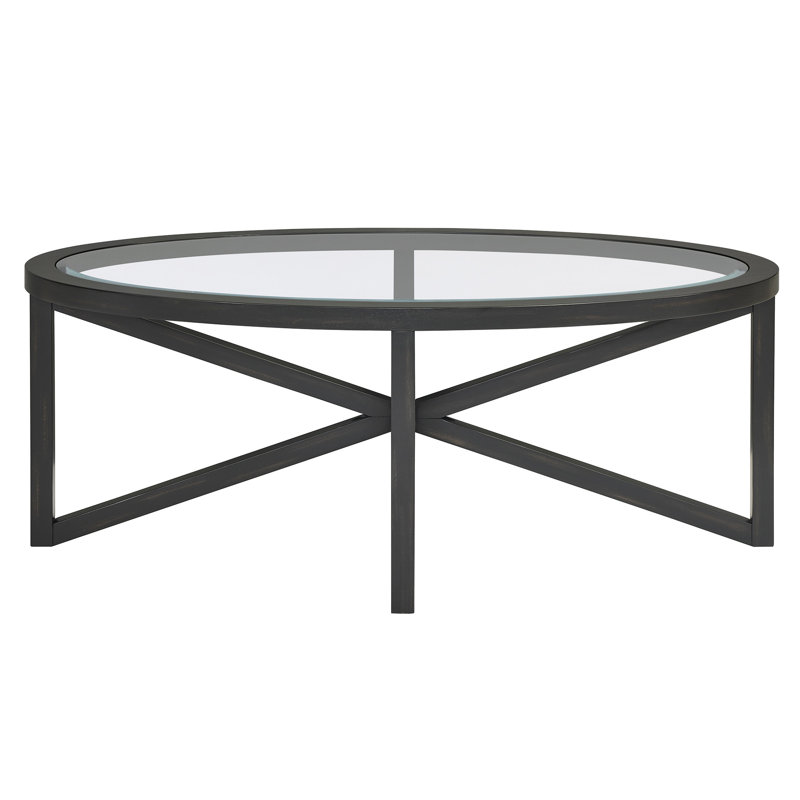 Modern Simple Glass Coffee Table, Tempered Glass Coffee Table Solid  Base Round Transparent Glass Top Modern Living Room Terrace Study Coffee Table