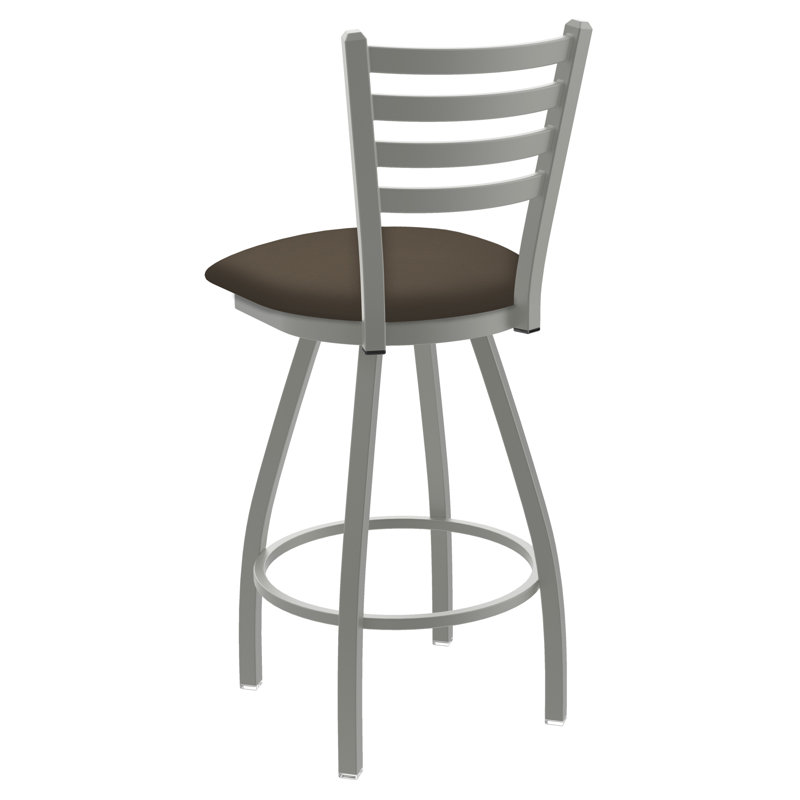 Tabouret de bar pivotant de 36" Evers, Nickel anodisé, Vinyle - naturel Canter