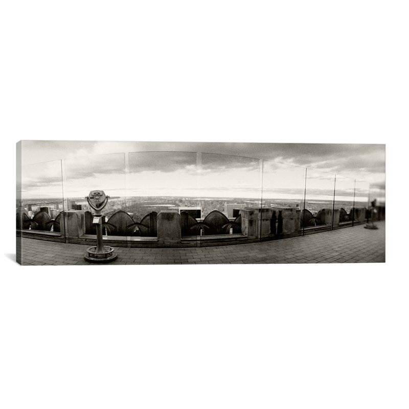 « rockefeller center, manhattan, new york city », reproduction de photo sur toile, H 20 po x l 60 po x P 1,5 po, Toile tendue