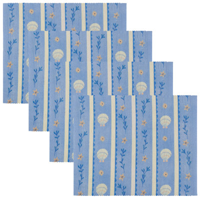 Sea Shells Polyester Striped Rectangle Placemat