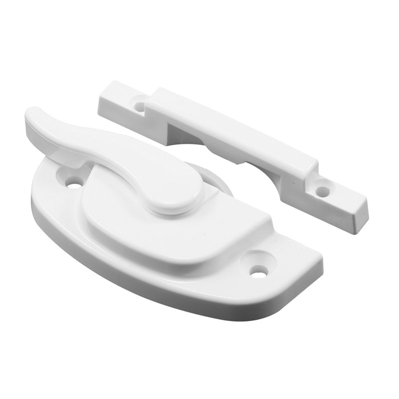 Prime-Line Sash Lock, 2-1/16 in. Hole Centers, Fits Single and Double Hung Vinyl Windows, Vinyl Construction, White, (Single Pack)