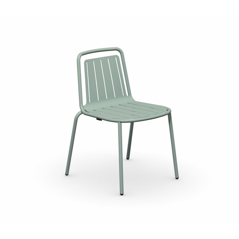 Chaise d'extérieur en métal Easy, Vert thym mat