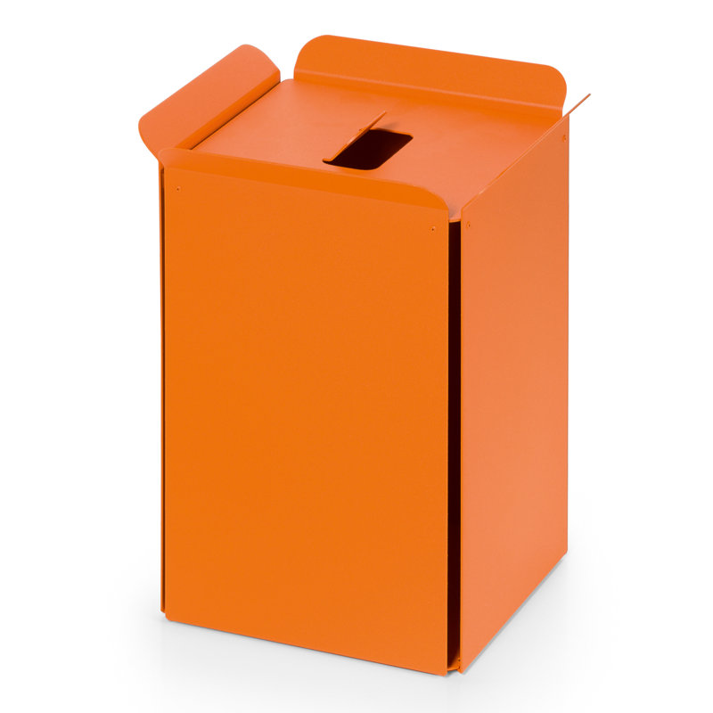 Bandoni Aluminum Manual Lift Kitchen Trash Can - 8.2 Gallons, Orange