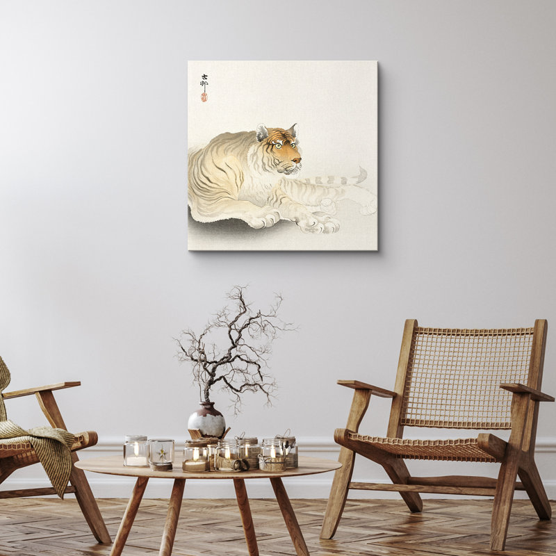 Tigre élégant, H 24 po x l 24 po x P 1,5 po, Toile tendue