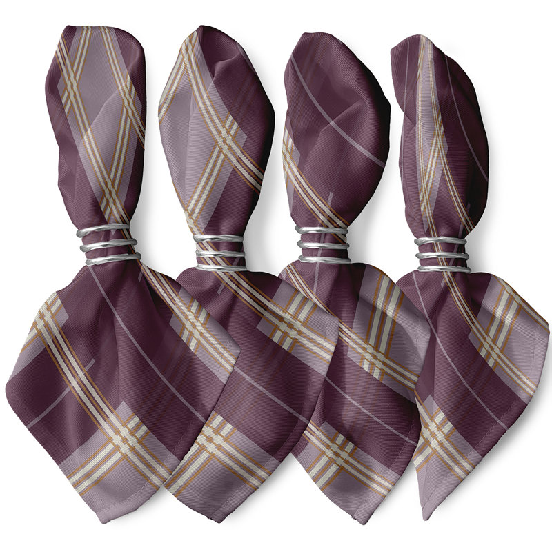 Ensemble de serviettes 4 pièces Abbot, L 18 po x L 18 po, Violet
