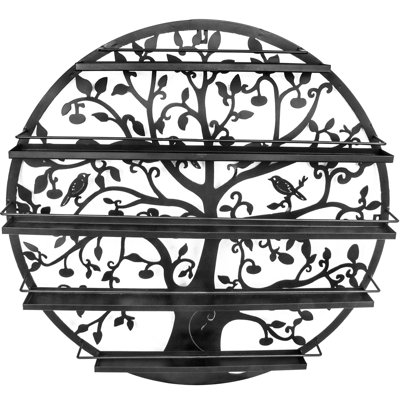 Sorbus 5 Tier Wall Mount Tree Nail Polish Cosmetic Organizer, Black