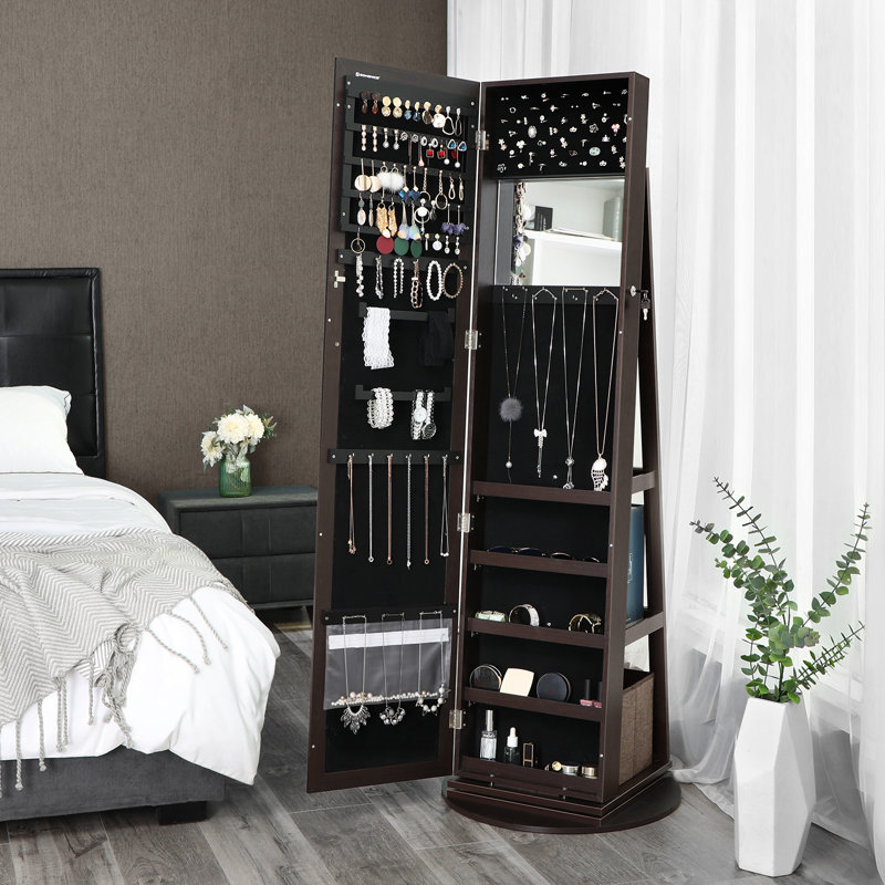 Quakertown 21.3'' Wide Jewelry Armoire, Brown