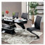 De 2 chaises d'appoint contemporaines, base noire et en forme de Z pour salle à manger moderne avec métal
