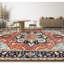 Hand Knotted Wool Area Rug in Red And Blue-1984031855