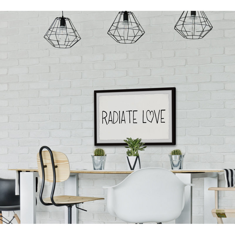 Just Radiate Love - Single Picture Frame Print, 61cm H x 91cm W x 3.81cm D